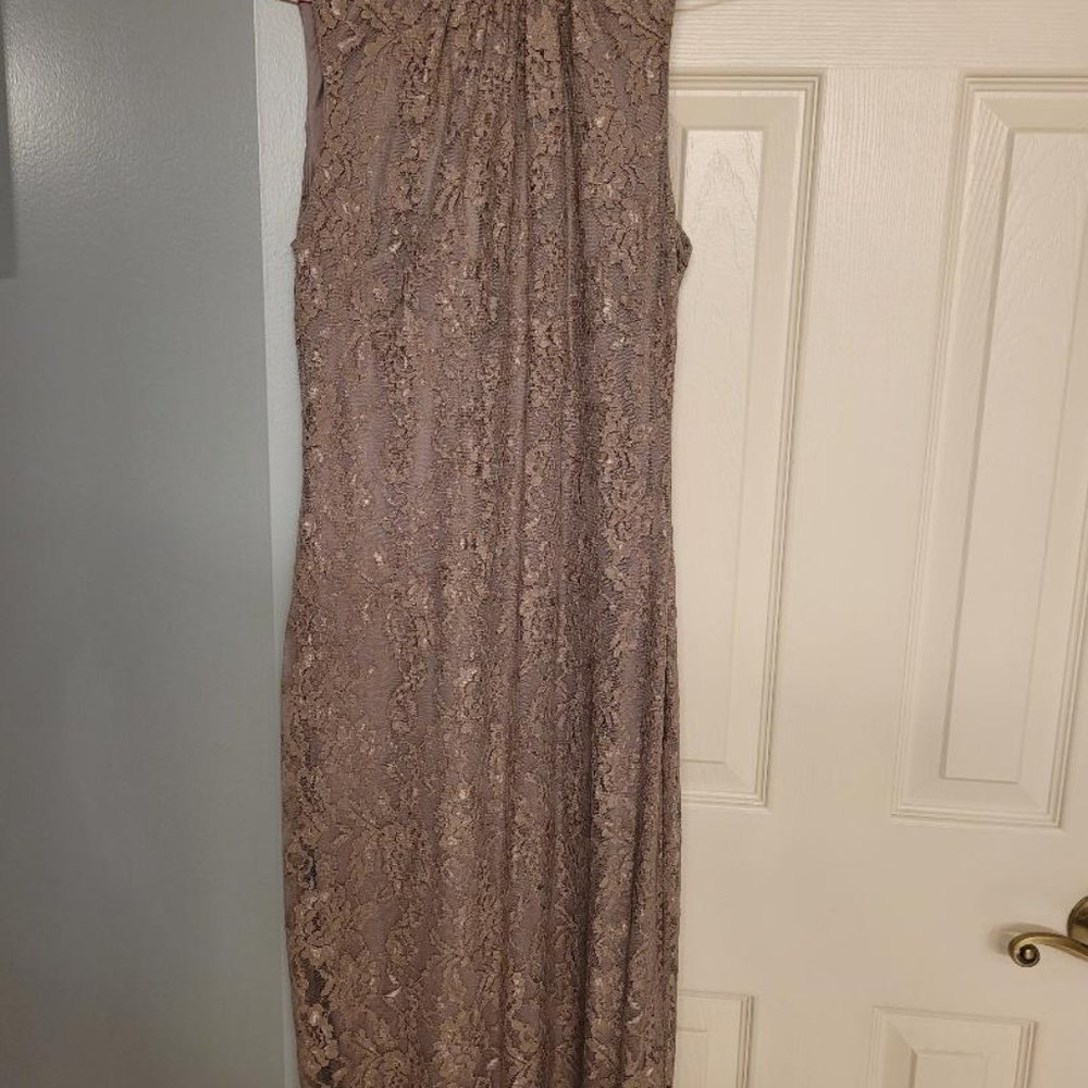 Lace cocktail length dress